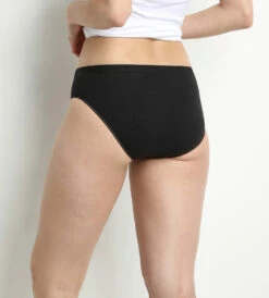 Lot De 2 Slips Noirs Midi Femme Pur Coton -Offres DIM Boutique D34722E 0HZ 02