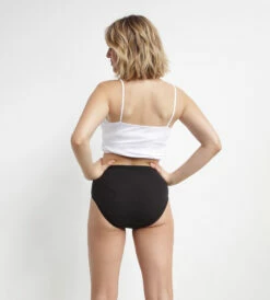 Lot De 2 Slips Noirs Femme Pur Coton Taille Haute -Offres DIM Boutique D34732E 0HZ 04