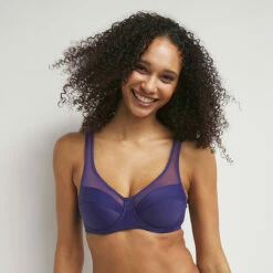 Soutien-gorge Emboitant à Armatures Violet Aubergine Generous Dim
