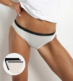 Lot De 3 Slips Nœud Noir En Coton Les Pockets -Offres DIM Boutique D4C17P3 4V5 01 1