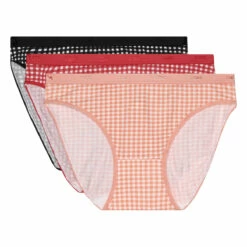 Lot De 3 Culottes En Coton Stretch Imprimé Vichy Les Pockets De Dim -Offres DIM Boutique D4C17P3 9TQ 05