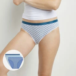 Lot De 3 Culottes Coton Stretch Bleu Motifs Géométriques Les Pockets