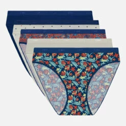 Lot De 5 Culottes En Coton Multicolore Motifs Foulard Les Pockets -Offres DIM Boutique D4C17P5 ALB 05