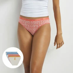 Lot De 5 Culottes Coton Beige Motifs Féministes Camille H Les Pockets