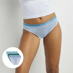 Lot De 5 Culottes En Coton Bleu Motifs Géométriques Les Pockets