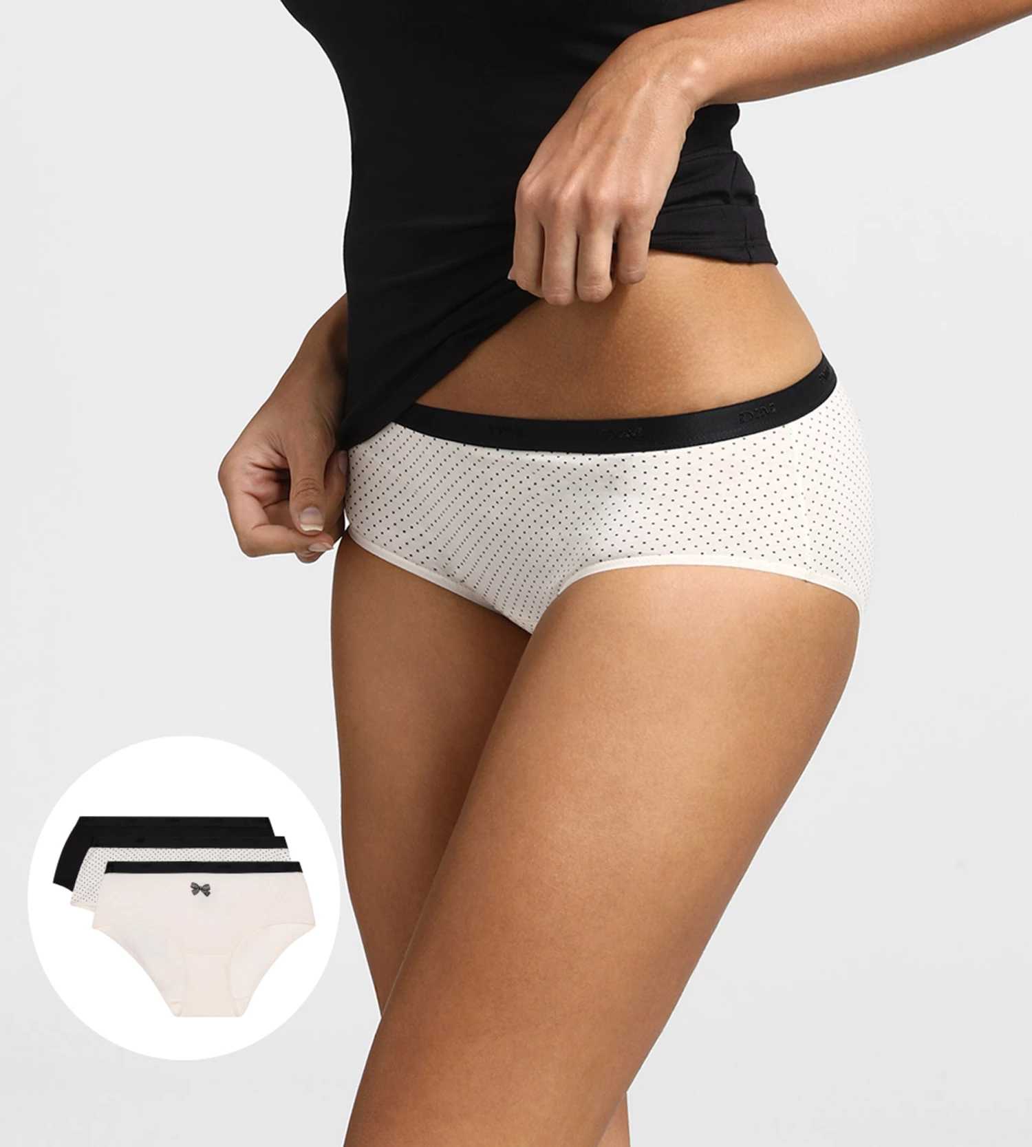 Lot De 3 Boxers Nœud Noir En Coton Les Pockets 3 Lot De 3 Boxers Nœud Noir En Coton Les Pockets