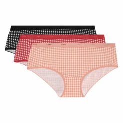 Lot De 3 Boxers En Coton Stretch Imprimé Vichy Les Pockets De Dim -Offres DIM Boutique D4C20P3 9TQ 05