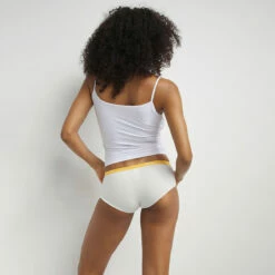 Lot De 5 Shorties Coton Beige Motifs Féministes Camille H Les Pockets -Offres DIM Boutique D4C20P5 ALC 04