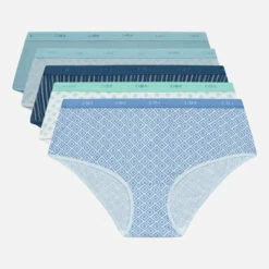 Lot De 5 Shorties En Coton Bleu Motifs Ethniques Les Pockets -Offres DIM Boutique D4C20P5 ALD 05