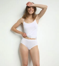 Lot De 2 Culottes Maxi Noire Et Blanche En Coton Bio -Offres DIM Boutique D4D98P2 0CA 03