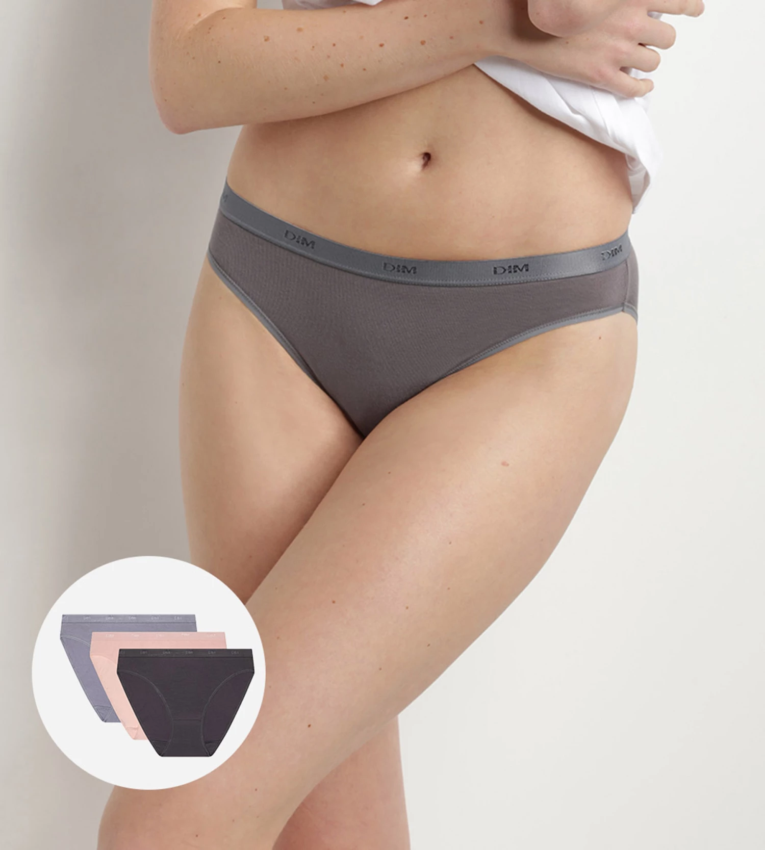 Lot De 3 Slips Taupe, Rose Et Gris Les Pockets EcoDIM 4 Lot De 3 Slips Taupe, Rose Et Gris Les Pockets EcoDIM – Image 2