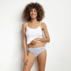 Lot De 3 Slips Femme Coton Stretch Coloré Bleu Vert Les Pockets EcoDim -Offres DIM Boutique D4H00P3 A8N 03