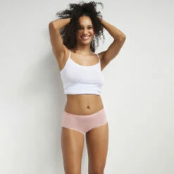 Lot De 3 Shorties Femme En Coton Violet Beige Blanc Les Pockets EcoDim -Offres DIM Boutique D4H01P3 ALM 03