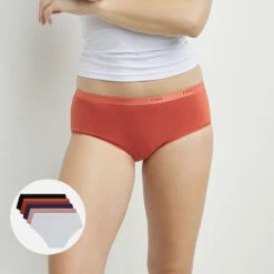 Lot De 5 Shorties Coton Beige Violet Terracotta Les Pockets EcoDim