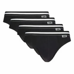 Lot De 4 Slips Noirs ECODIM Coton -Offres DIM Boutique D6577P4 0HZ 02