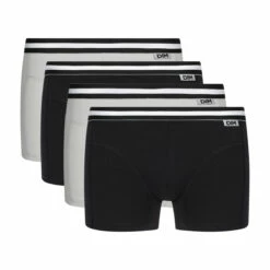 Lot De 4 Boxers Noirs Et Gris ECODIM Coton -Offres DIM Boutique D6578P4 4F5 02