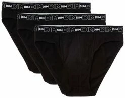 Lot De 3 Slips Noir Homme En Coton Stretch -Offres DIM Boutique D6595T3 0HZ 02