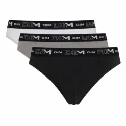 Lot De 3 Slips Noir, Gris Et Blanc Homme En Coton Stretch 8 Lot De 3 Slips Noir, Gris Et Blanc Homme En Coton Stretch -Offres DIM Boutique D6595T3 788 02