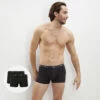 Lot De 2 Boxers Noirs Pour Homme Coton Stretch -Offres DIM Boutique D6596T2 0HZ 01
