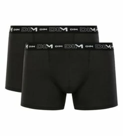 Lot De 2 Boxers Noirs Pour Homme Coton Stretch -Offres DIM Boutique D6596T2 0HZ 02