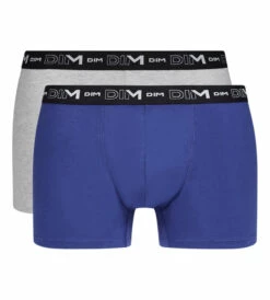 Lot De 2 Boxers Homme Bleu Quartz Dim Coton Stretch -Offres DIM Boutique D6596T2 AK8 03