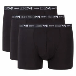 Lot De 3 Boxers Noir Homme En Coton Stretch -Offres DIM Boutique D6596T3 0HZ 02