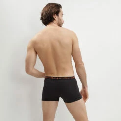 Lot De 3 Boxers Noirs Ceintures Colorées Coton Stretch -Offres DIM Boutique D6596T3 5HZ 03