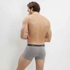 Lot De 3 Boxers Noir, Gris Et Blanc Homme En Coton Stretch -Offres DIM Boutique D6596T3 788 03