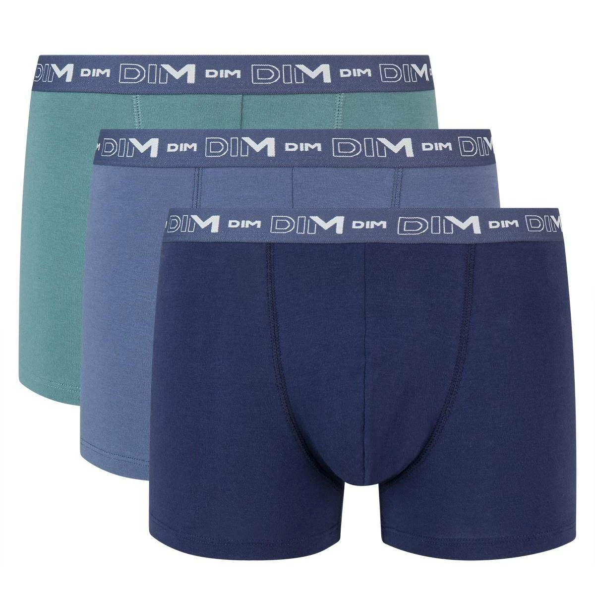 Lot De 3 Boxers Bleu Denim Bleu Orage Vert Palme Coton Stretch 5 Lot De 3 Boxers Bleu Denim Bleu Orage Vert Palme Coton Stretch – Image 3