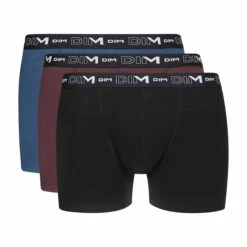 Lot De 3 Boxers Homme Ceinture Graphique Noir Brun Fauve Coton Stretch -Offres DIM Boutique D6596T3 A41 02