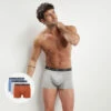 Lot De 3 Boxers Homme Ceinture Stylisée Gris Marron Bleu Coton Stretch 2 Lot De 3 Boxers Homme Ceinture Stylisée Gris Marron Bleu Coton Stretch -Offres DIM Boutique D6596T3 A9Y 01