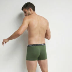 Lot De 3 Boxers Homme Bleu Vert Quartz Dim Coton Stretch -Offres DIM Boutique D6596T3 AK9 02