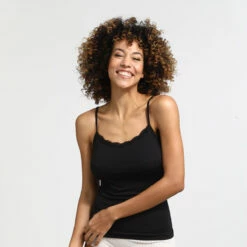 Caraco Dentelle Noir Les Pockets En Viscose