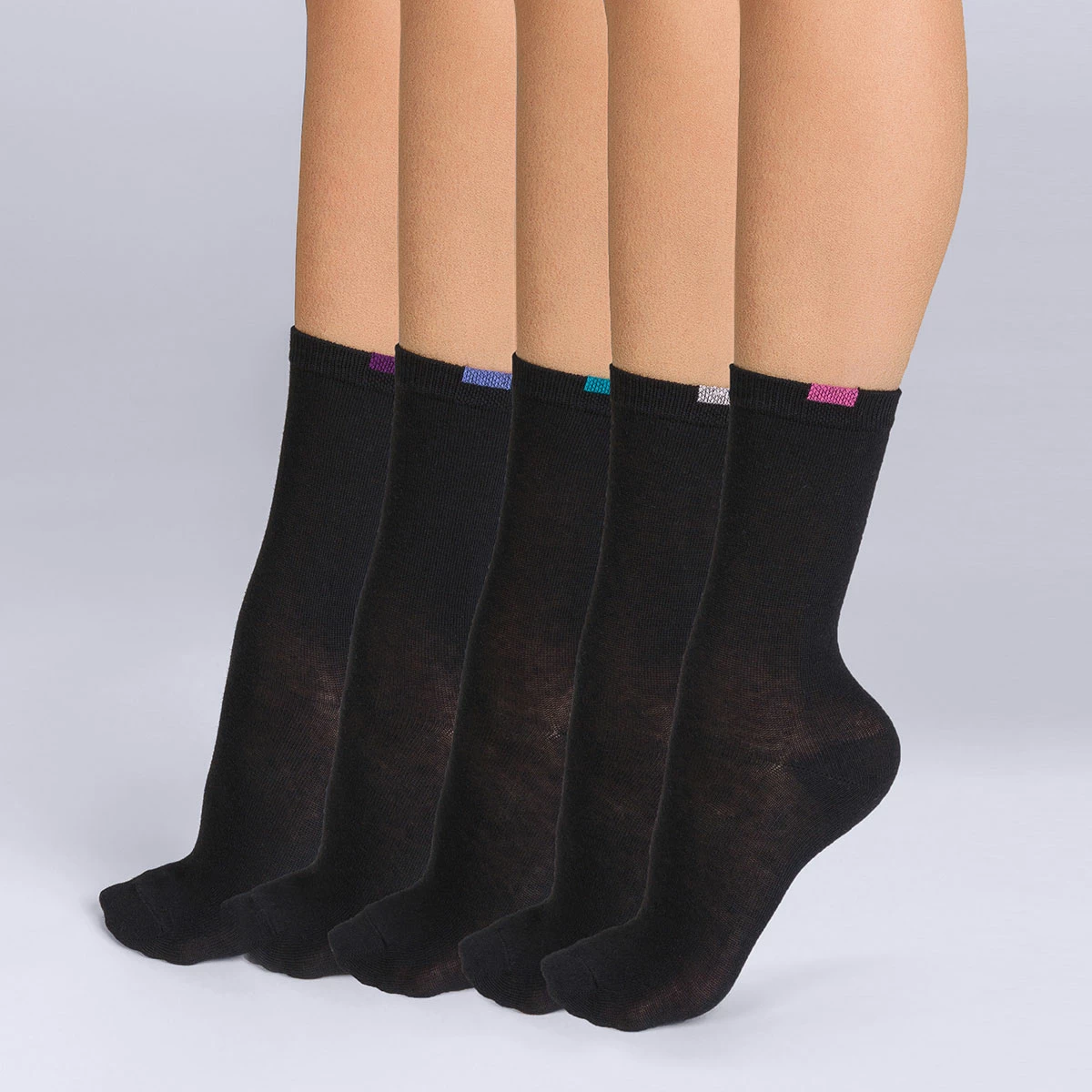 Lot De 5 Chaussettes Noires EcoDIM Femme 4 Lot De 5 Chaussettes Noires EcoDIM Femme – Image 2