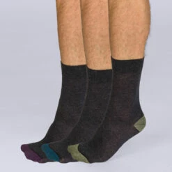 DIM Lot De 3 Mi-chaussettes Mix And Match Homme Coton Style