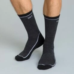 DIM Chaussettes Outdoor Contrastées Bi-colores Anthracite Homme